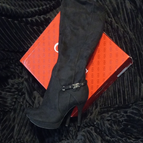 Guess Black Heeled Boots